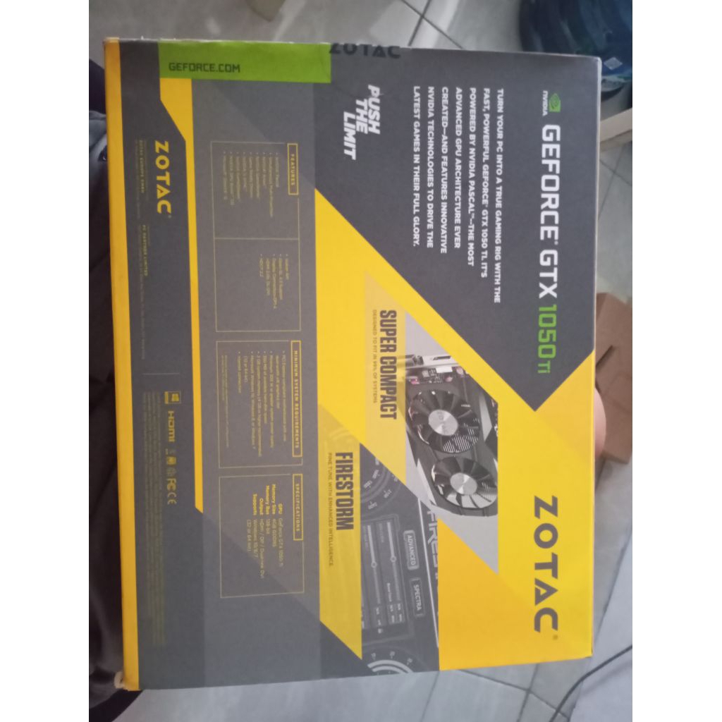 VGA Gaming GTX 1050 Ti ZOTAC 4GB Second Berkualitas