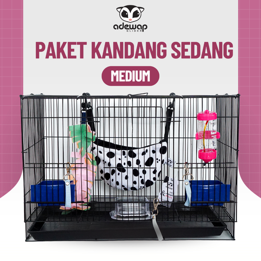 ADEWAP GLIDER Paket Hemat 8! Kandang Ukuran Medium Sugar Glider