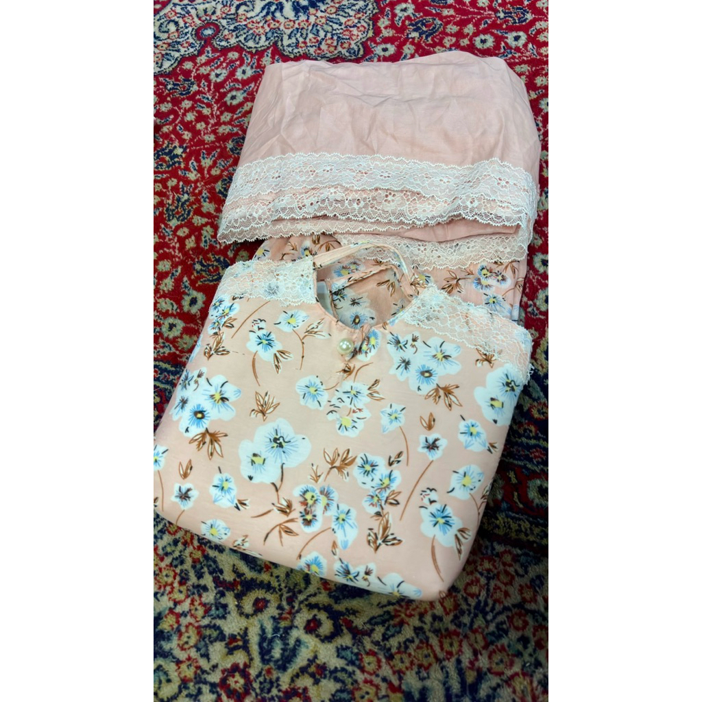 Mukena silk Renda - Mukena Travel Pouch - Nabila Collection