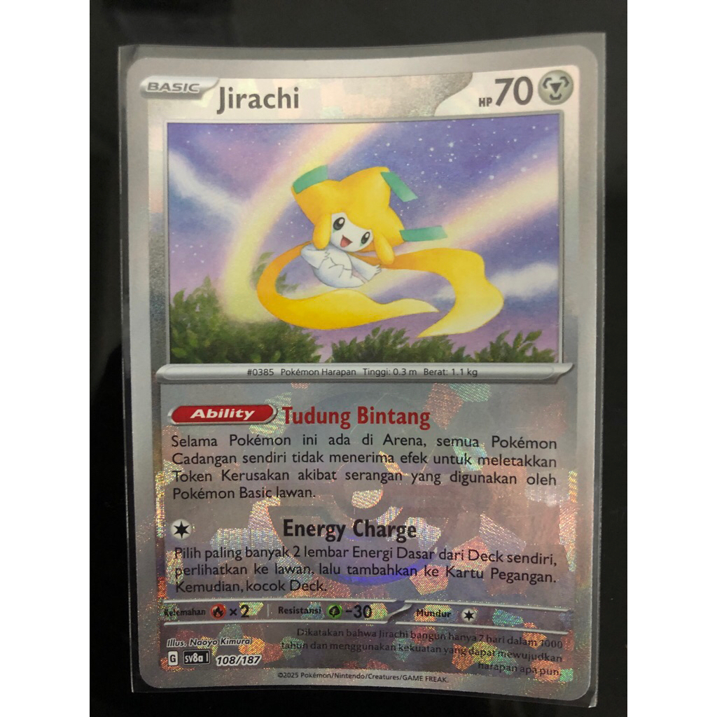 Pokemon TCG Indonesia SV8a Jirachi 108/187 PokeBall