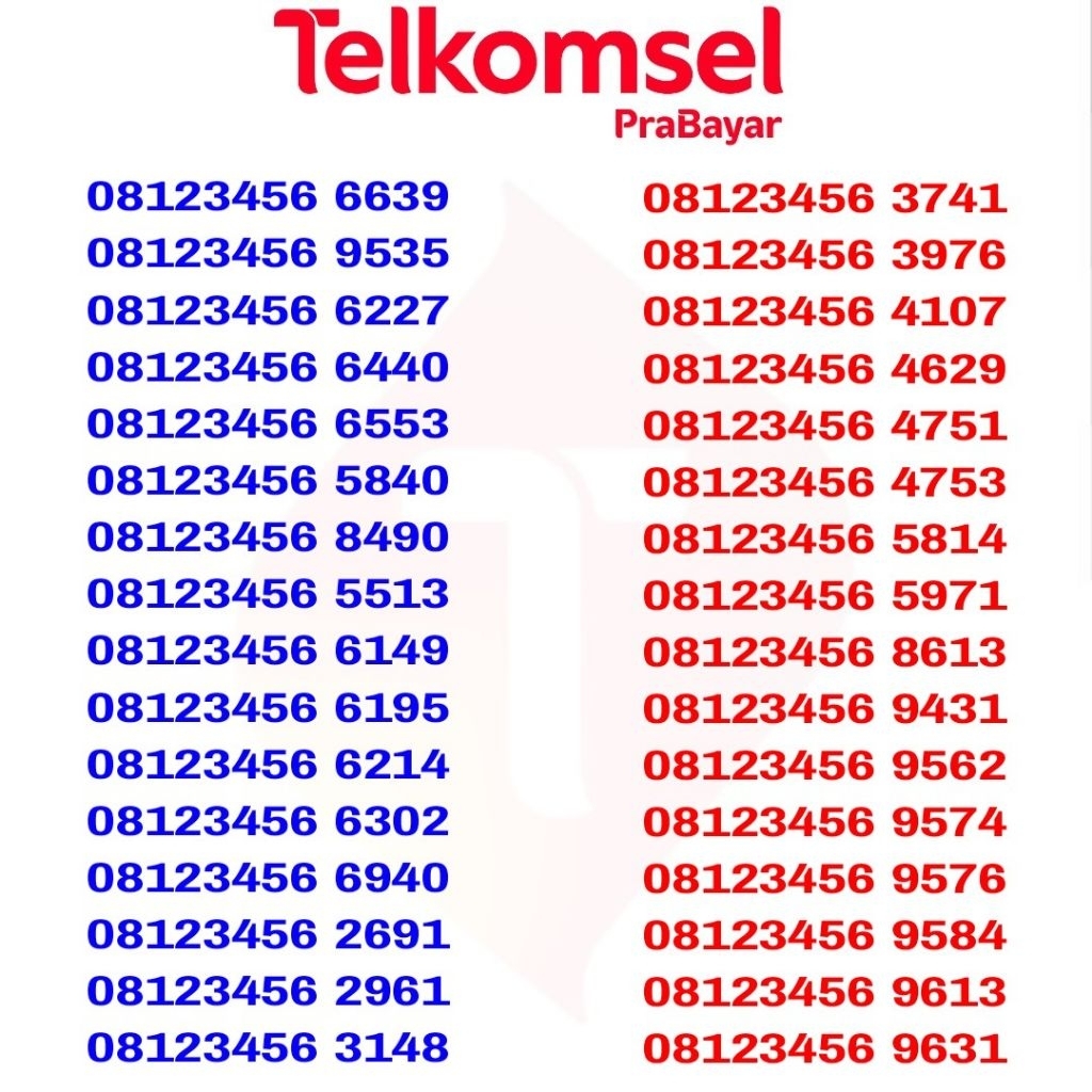 Nomor Cantik Simpati 08123456 4G LTE