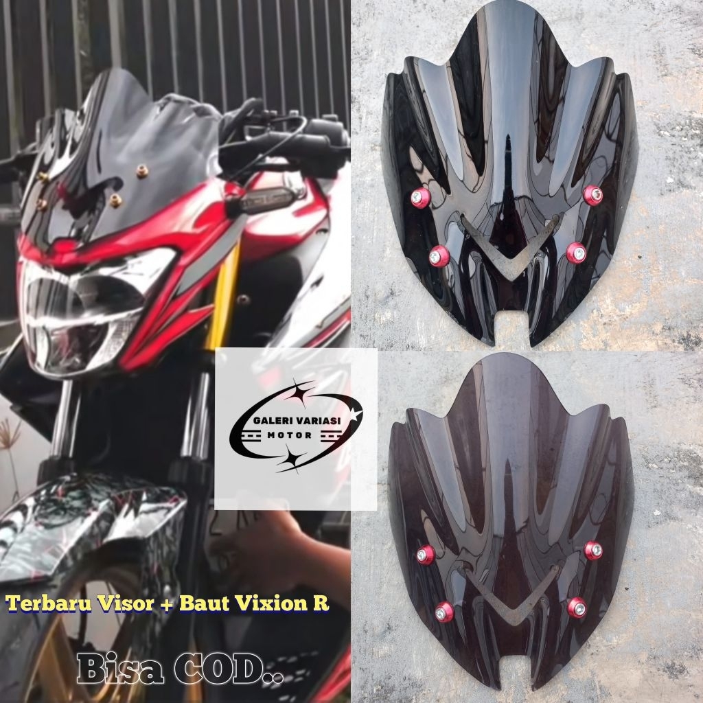 VISOR VIXION NEW R 155 VVA PLUS BAUT VARIASI VISOR WINDSHIELD VIXION R