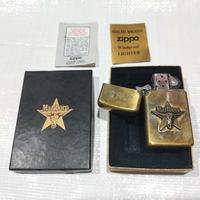 ZIPPO MARLBORO SLIM 1991 LIGHTER BRASS STAR LONGHORN STEER BULL HEAD