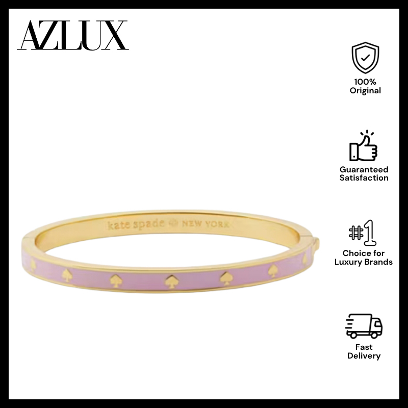 Kate Spade Spot The Spade Hinged Bangle Candied Berry Cream