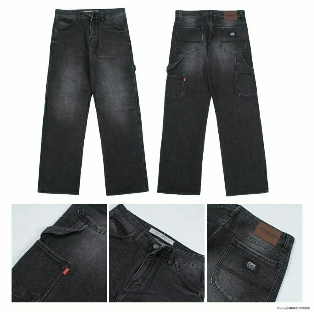 Baggy Pants Celana Carpenter Celana Panjang Gombrong Distro Denim Strecth Original Brand ILLIONIS RE