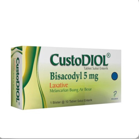 CUSTODIOL Bisacodyl 5mg 1blister @10 Tablet - Obat Pelancar Buang Air Besar / Sembelit dan Pencahar