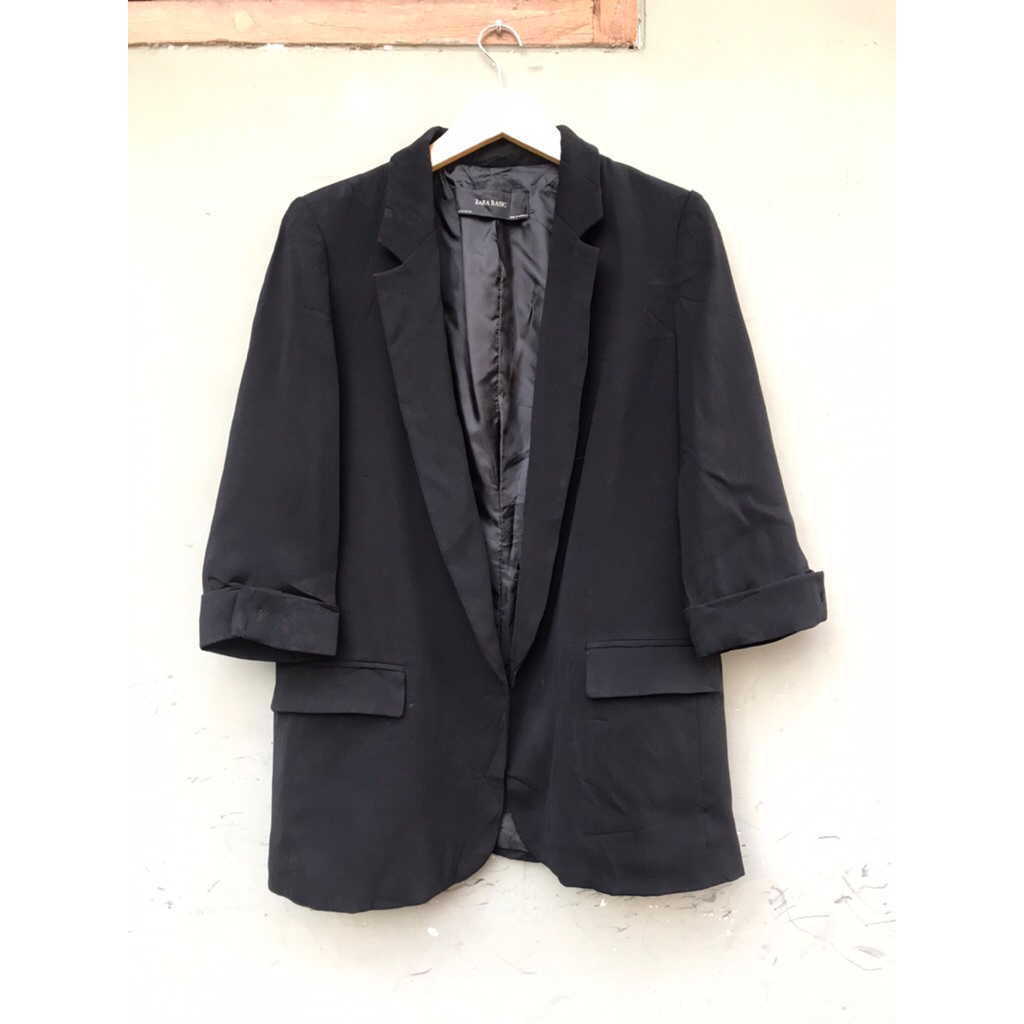 BOOKED preloved zara original-preloved blazer hitam zara-preloved jas sidang-preloved jas hitam-prel