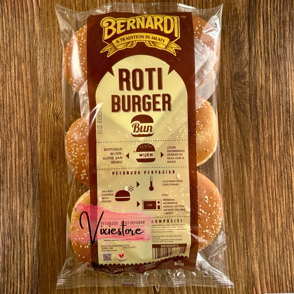 

Bernardi Roti Burger Bun Wijen Beku Isi 6 300gr