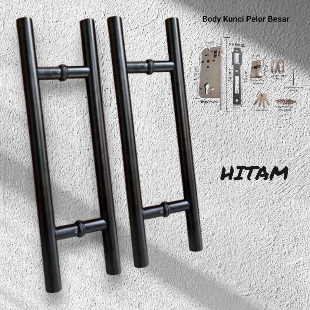 Handle pintu rumah/handle pintu rumah 2 pintu/gagang rumah 2 pintu/tarikan pintu model suling jumbo 