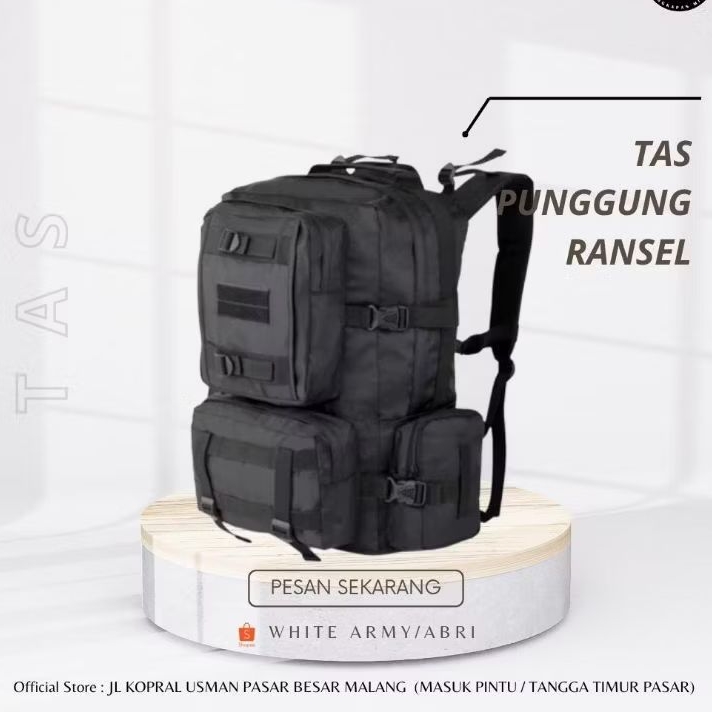 [PROMO/CUCI GUDANG] TAS RANSEL PUNGGUNG/TAS RANSEL BESAR TNI/TAS PUNGGUNG MILITER