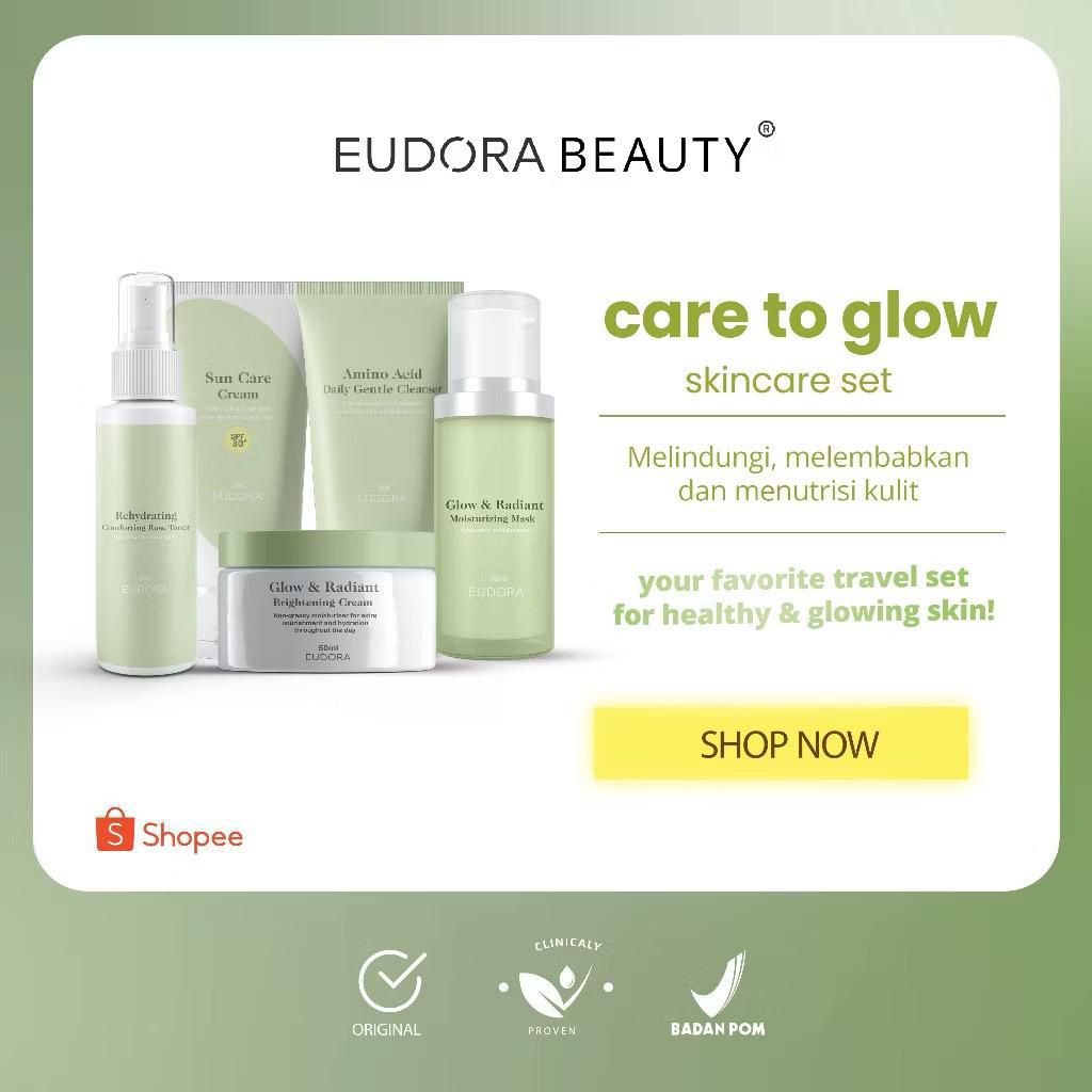 EUDORA SKIN CARE 1 SET 5 PCS CARE TO GLOW