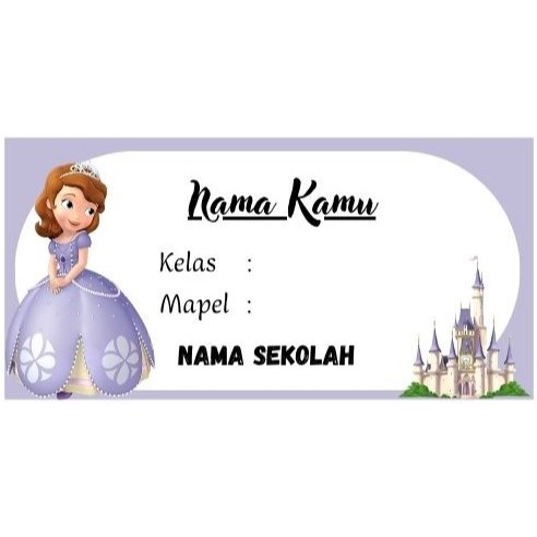

Stiker Label Mapel / Stiker Label Nama / Stiker Label Buku Custom isi 20 Pcs
