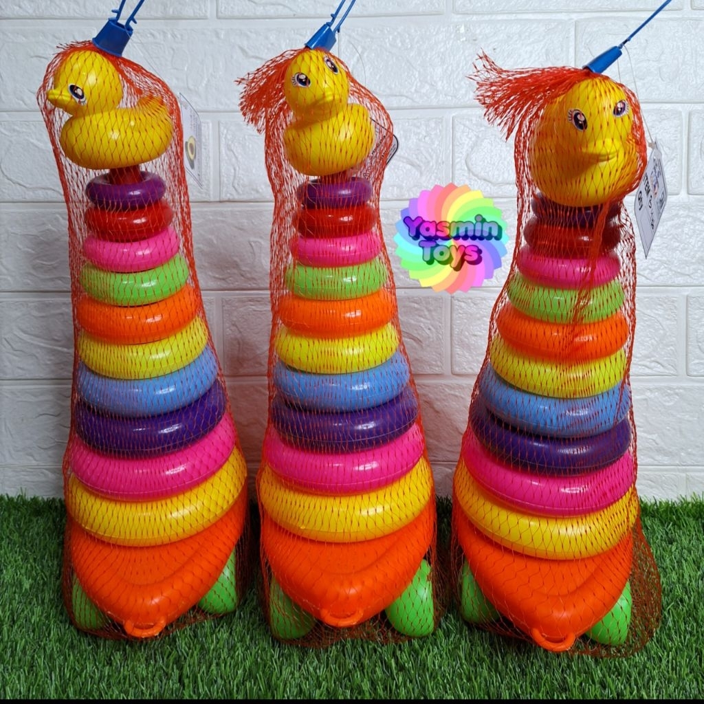 Mainan anak donat bebek roda uk besar