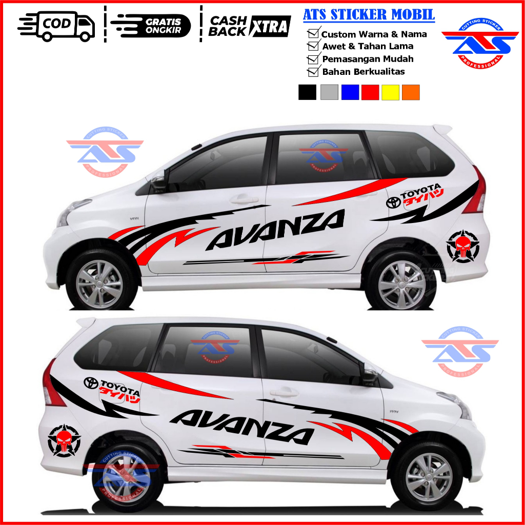 STICKER MOBIL AVANZA VELOZ AVANZA STICKER CUTTING MOBIL TOYOTA AVANZA VELOZ STRIPING