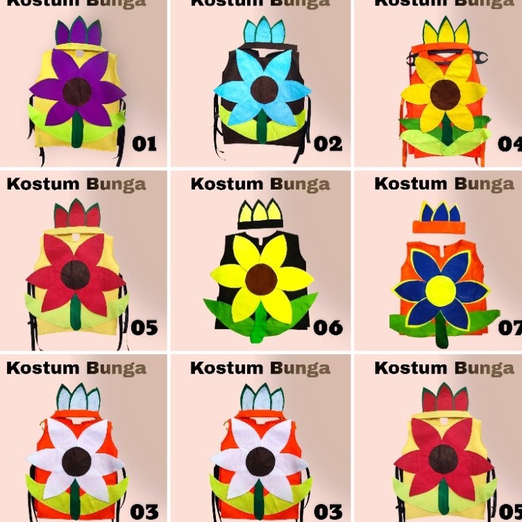 Terlaris kostum bunga matahari kostum karnaval kostum Agustusan