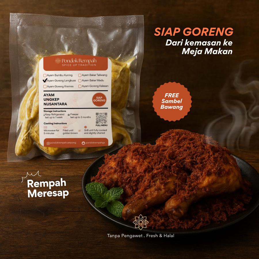 

Ayam Goreng Lengkuas 1 Ekor – Lauk Siap Goreng, Praktis & Gurih Rempah