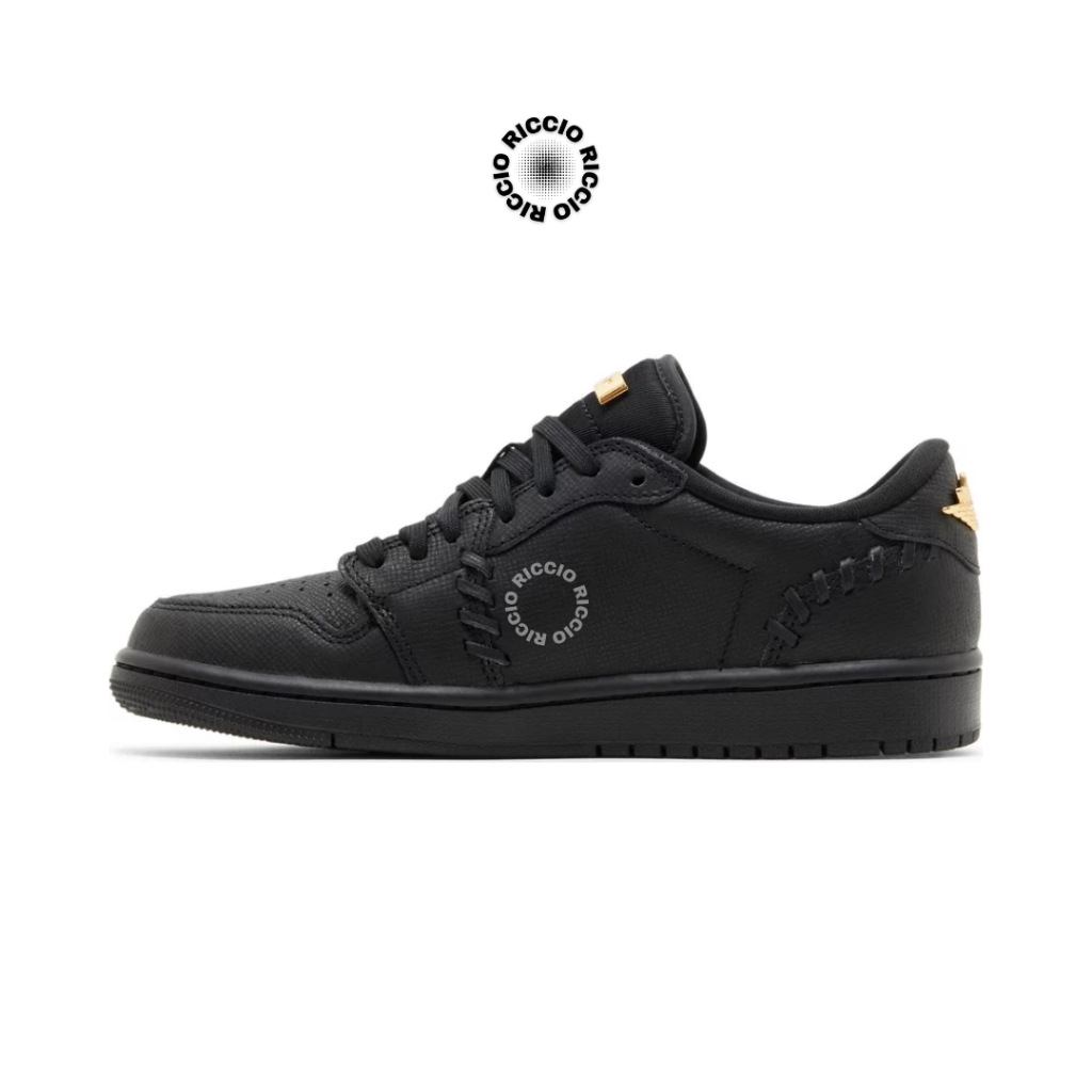 Sepatu Air Jordan - Air Jordan 1 Low Method of Make Black Metallic Gold Original