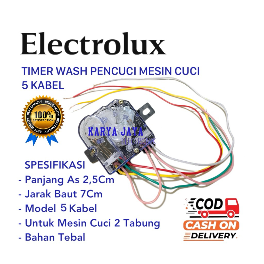 Timer Wash 5 Kabel Mesin Cuci Electrolux 2 Tabung - Timer Mesin Cuci Electrolux 5 Kabel