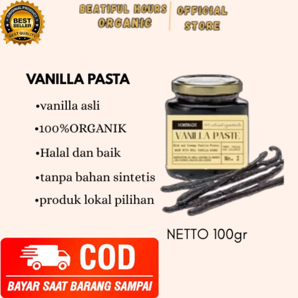 

Vanilla Pasta Halal 100gr- Pure Premium Gourmet Non Alkohol HomeMade