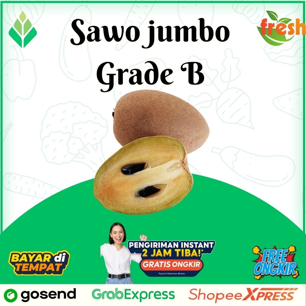 

Sawo Grade B ukuran sedang Sawo di jamin manis legit sawo siap makan