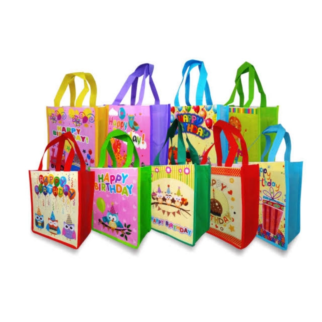 

tas spundbon ultah ukuran 25 x 10 x 20