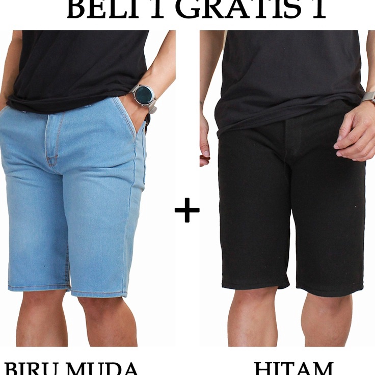 Terbaru  BELI 1 GRATIS 1 Celana Jeans Pendek Pria 223 TERBARU DI TOKO SHARAHCOLLECTION