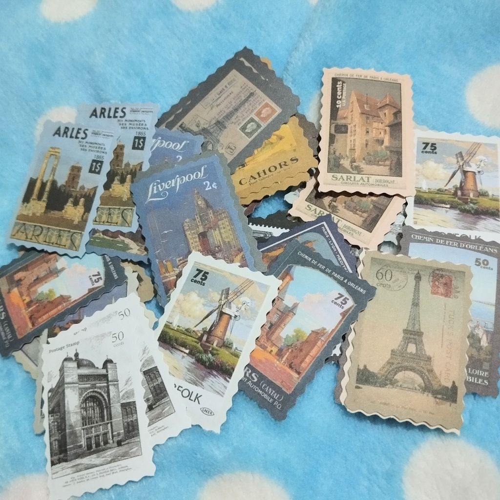 

10 pcs sticker perangko travel