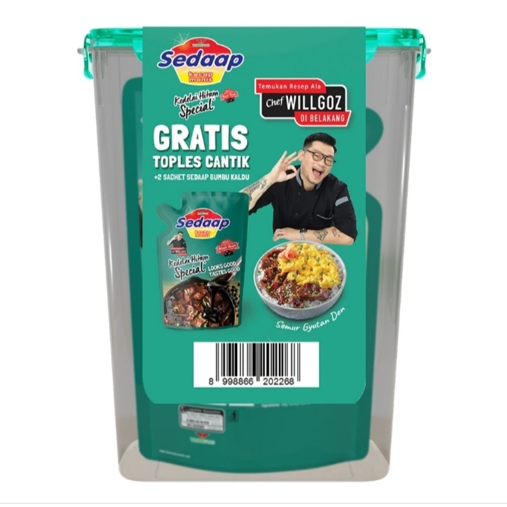 

sedaap kecap manis 725gr gratis toples