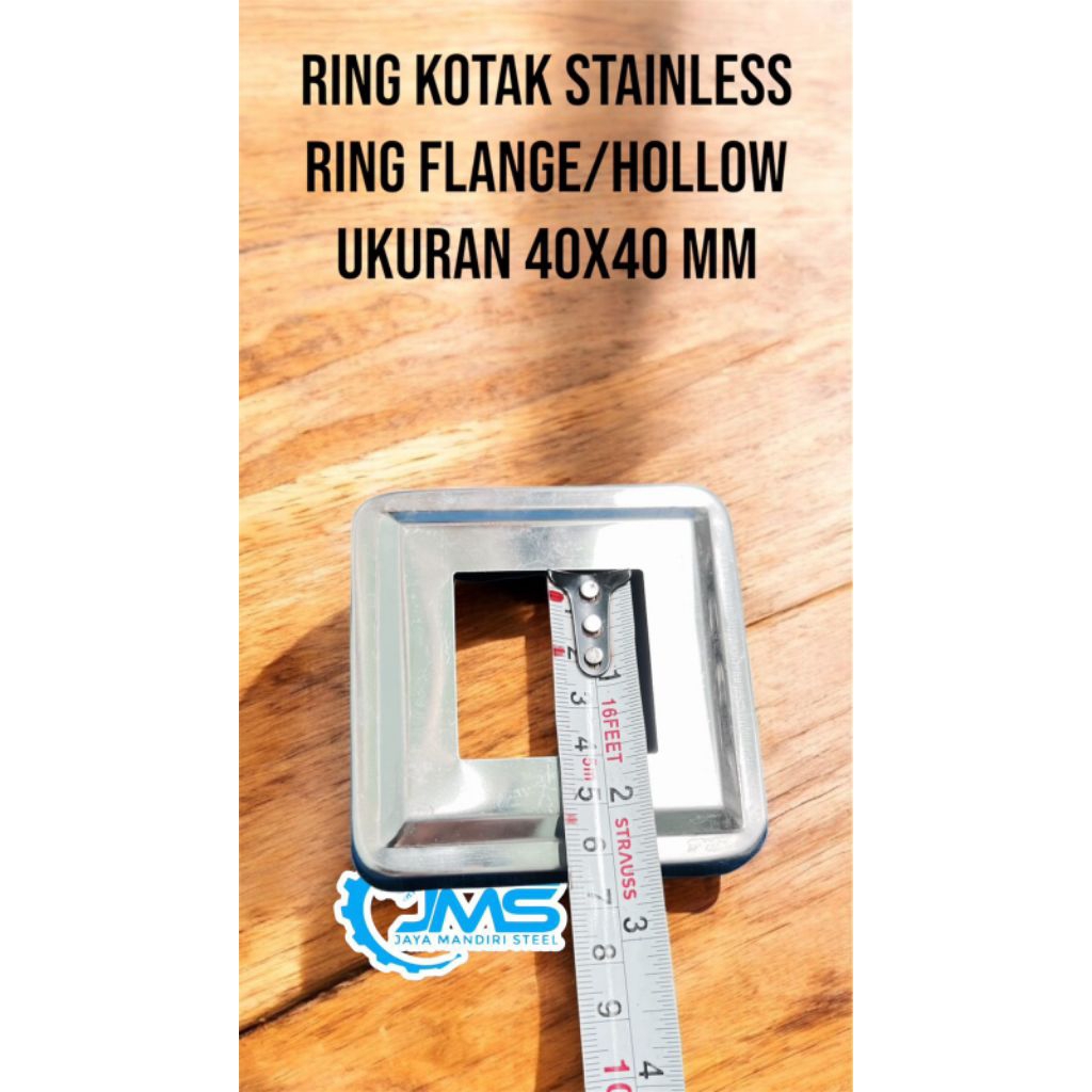 RING KOTAK STAINLESS/RING PIPA HOLLOW UKURAN 40X40