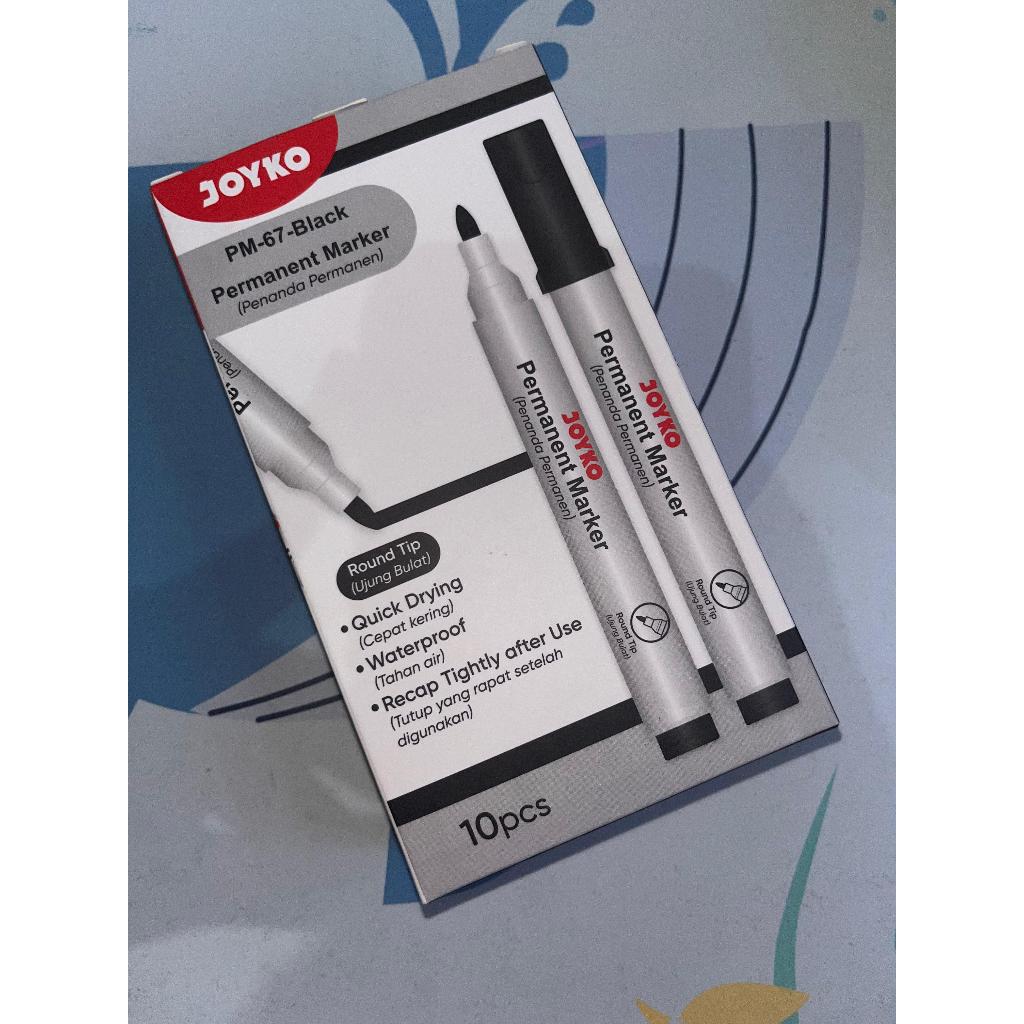 

Spidol Permanen Joyko Hitam | PM 67 Black Permanent Marker