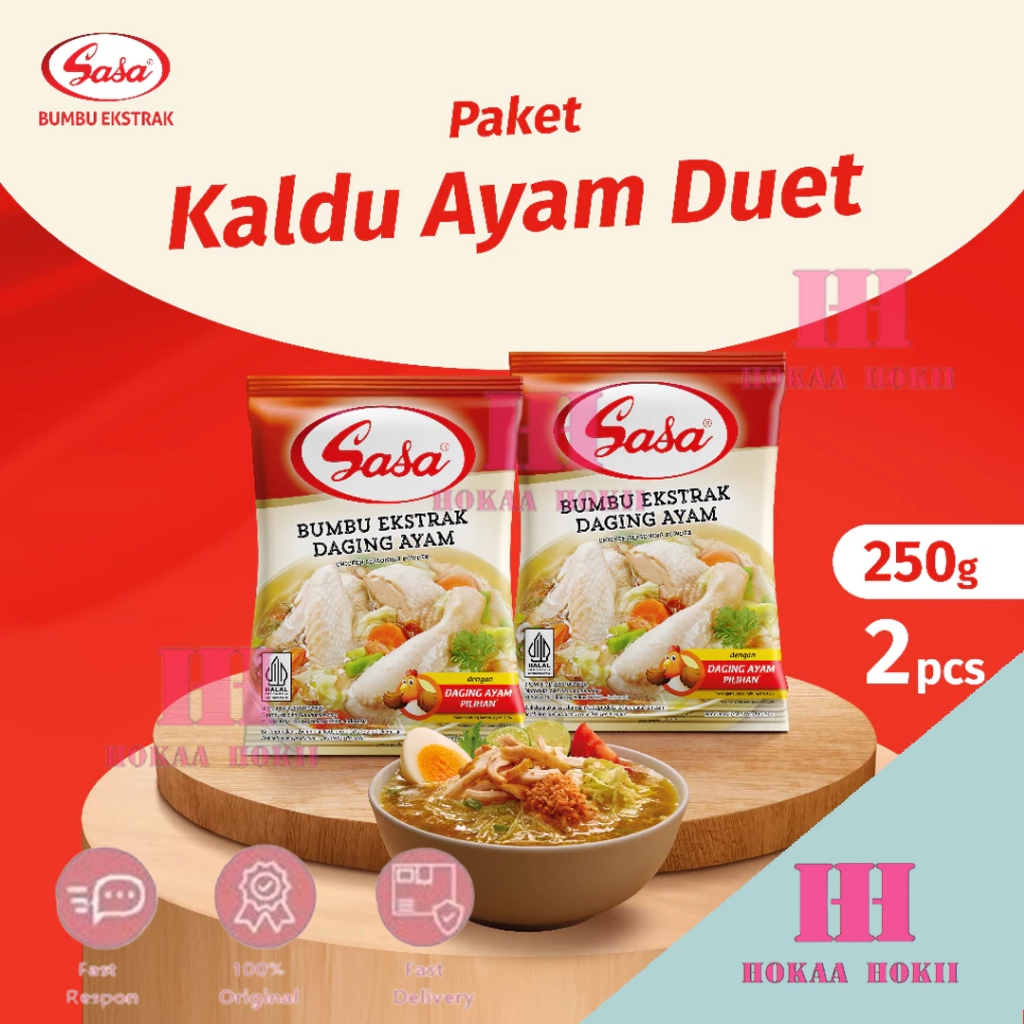 

Sasa Paket Kaldu Ayam Duet Bumbu 250gr - Isi 2 Pcs