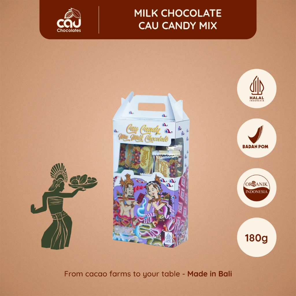 

CAU CHOCOLATES - Cau Candy Mix / Paket Permen Coklat Couverture - 180 g