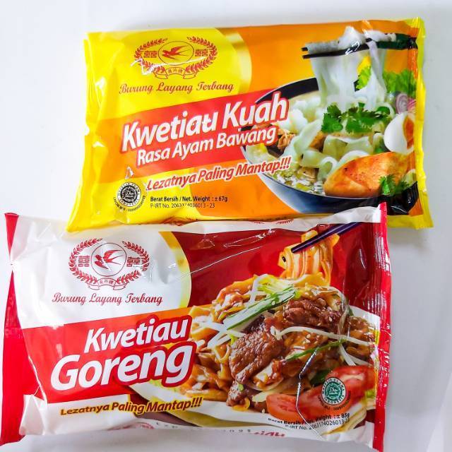 

Kwetiau Burung Layang Terbang Kuah & Goreng - Kwetiau Instan