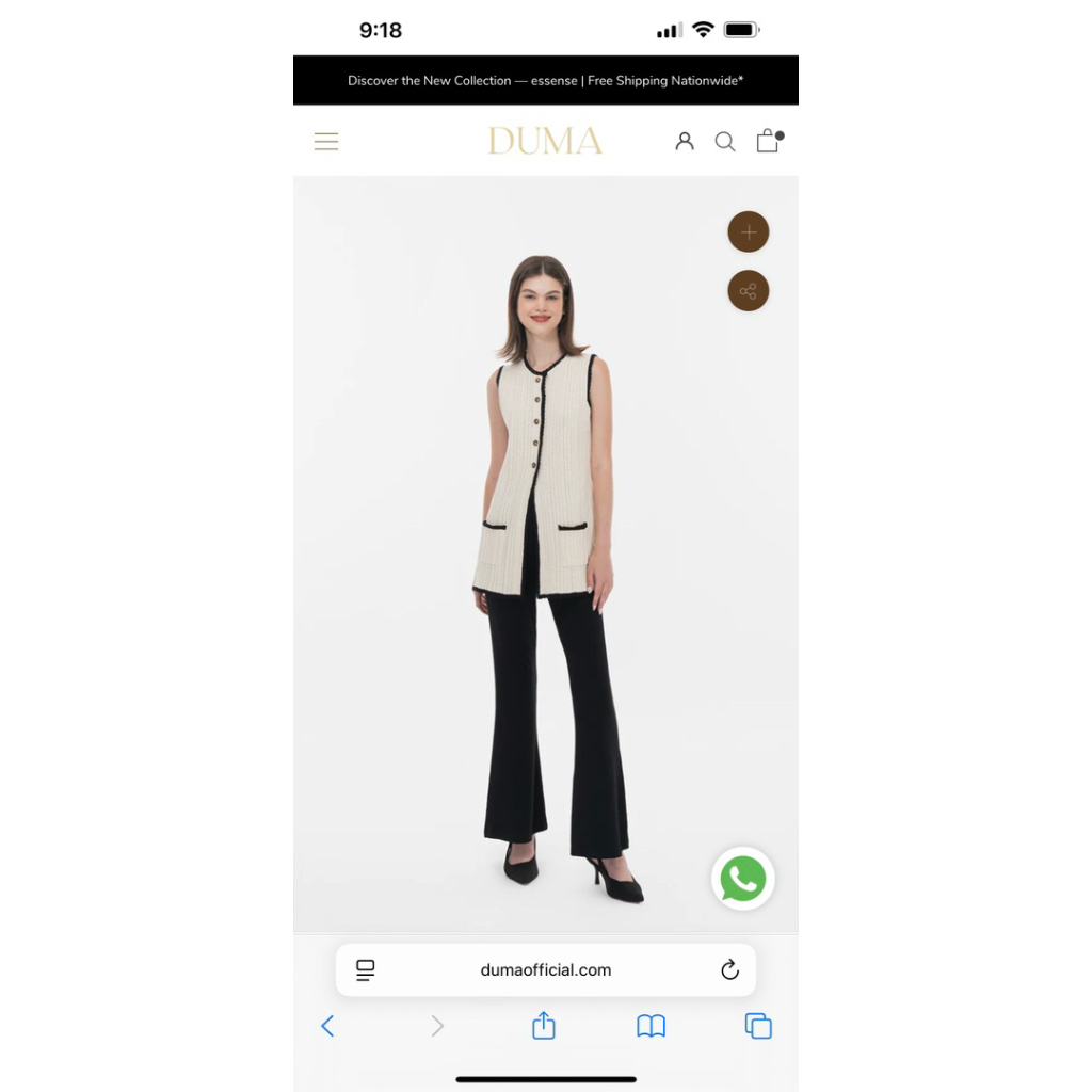 Azia Top in Cream - DUMA (Preloved) / atasan knit krem