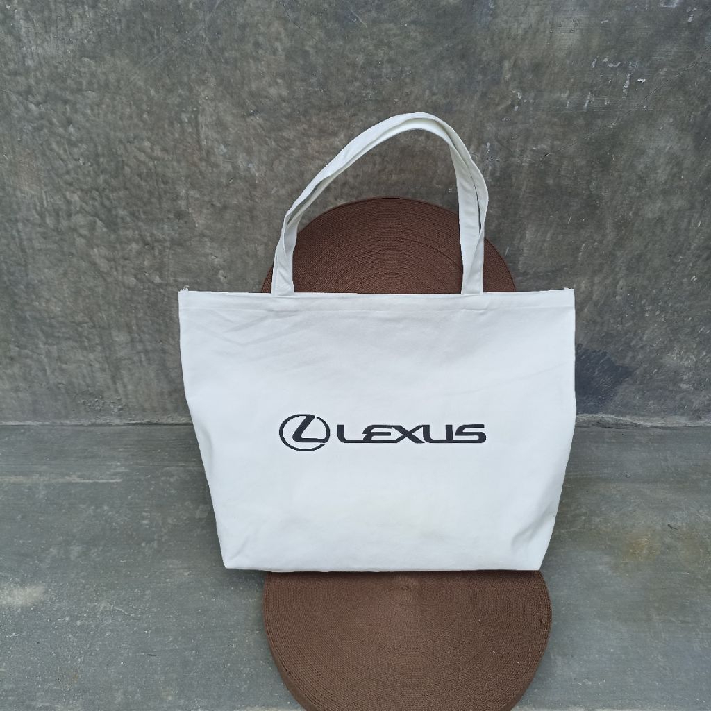 Totebag Landscape Kanvas Goodie Bag Custom Logo Sablon