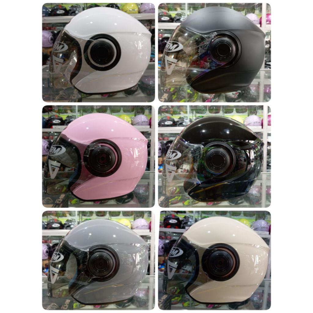 HELM HALF FACE GM POP REGULER / HIJAB ORIGINAL