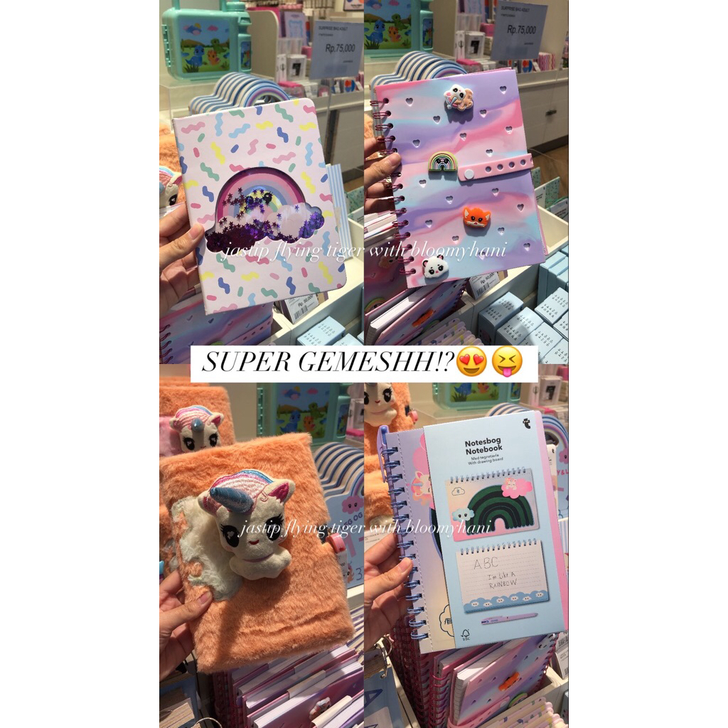

[JASTIP FLYING TIGER] Koleksi Buku Tulis Notebook Jurnal Anak Unicorn Panda