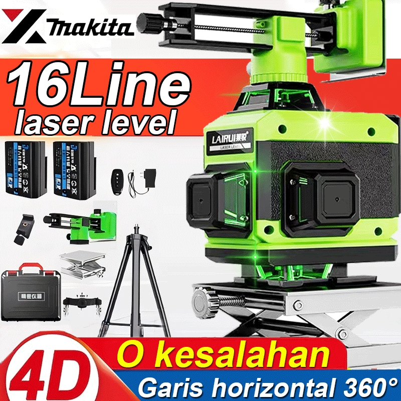 NEW waterpass Laser Level 4D 16Lines/12Lines 3 In 1 Laser Siku Waterpass Digital tukang bangunan