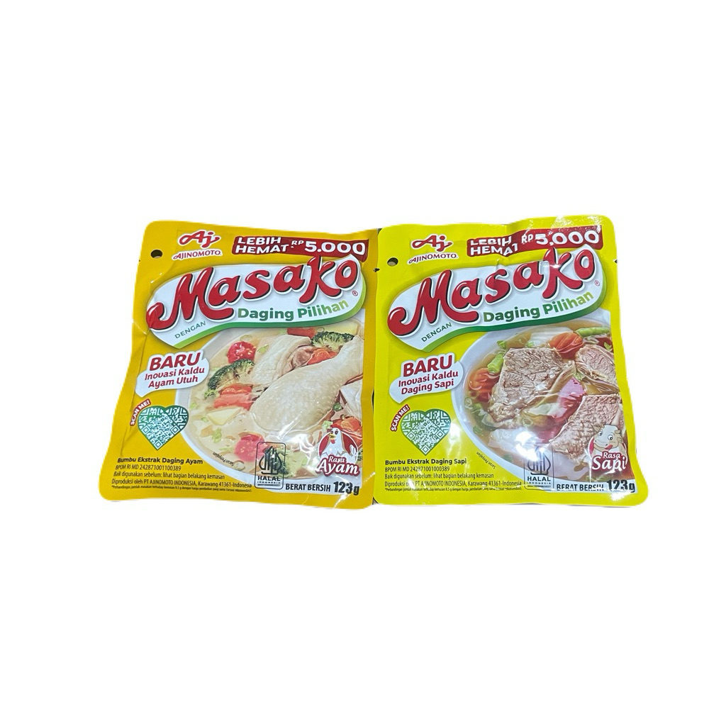 

masako ayam dan sapi eceran 5000 berat 123gram