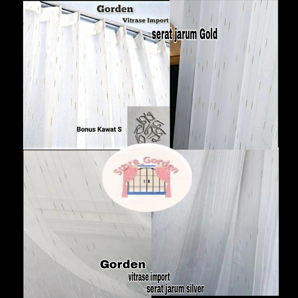 GORDEN VITRASE/VITRASE MODEL PLISKET KAWAT S/VITRASE SERUT/VITRASE KUALITY IMPORT