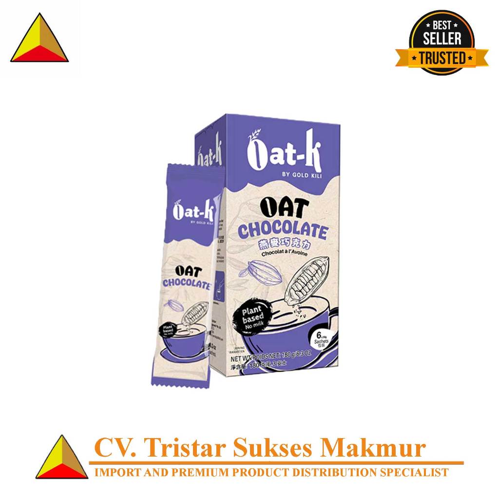 

OAT-K Oat Chocolate | Minuman Cokelat Oat Sehat & Creamy – 1 Box Isi 6 Sachet