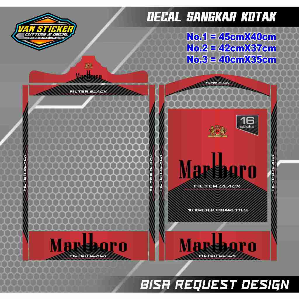 decal sangkar kotak motif marl
