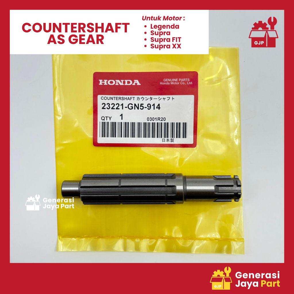 Countershaft As Gear DEPAN Honda Legenda Legenda Supra Supra Fit Supra Xx 23221-GN5-914 | COUNTERSHA