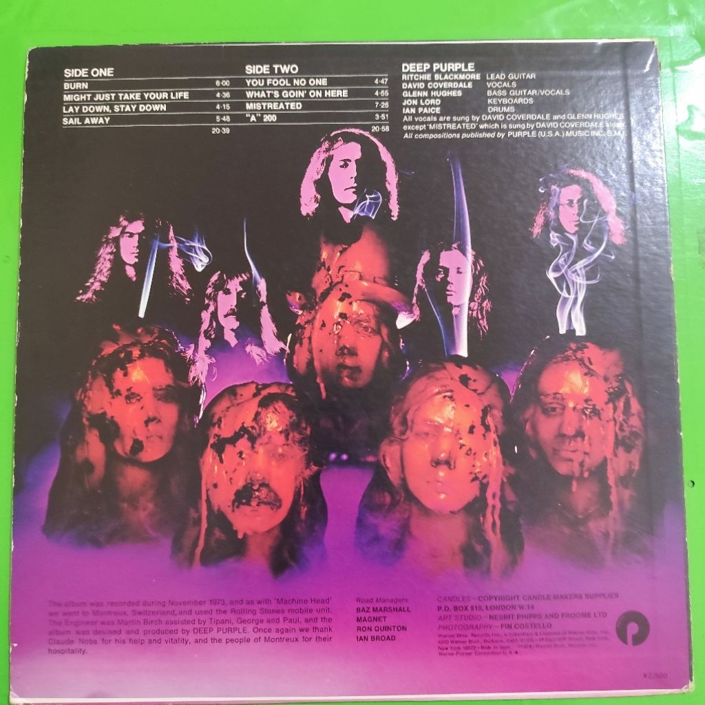 Vinyl/ Piringan Hitam 12' Impor DEEP PURPLE Burn