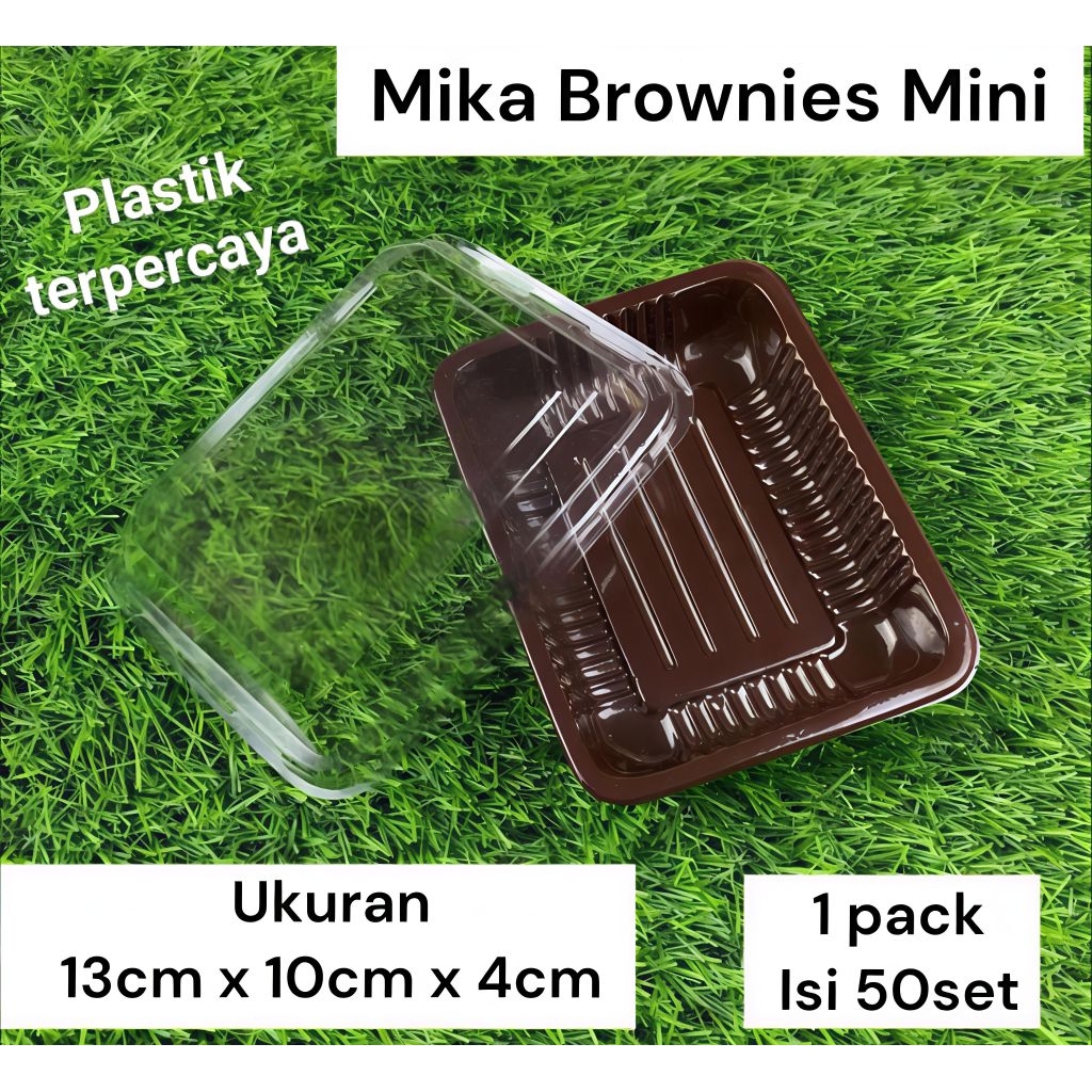 Mika Brownies Mini  Mika Sushi Isi 50Pcs / Tray Cupcake Kotak Puding Kue Tart