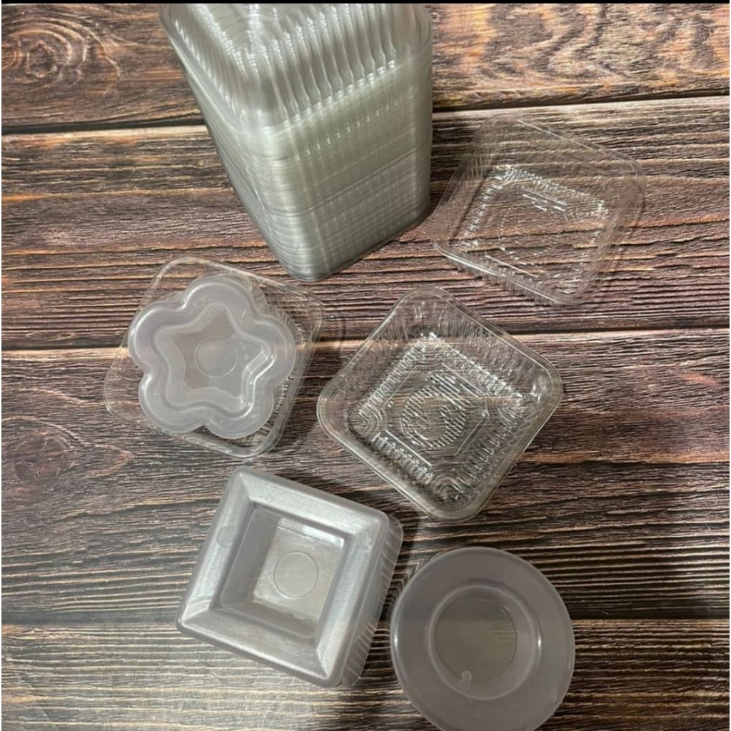 Tray Mika Puding Mini isi 10pcs/ Alas Mika Puding Mini / Tray Mika Mooncake