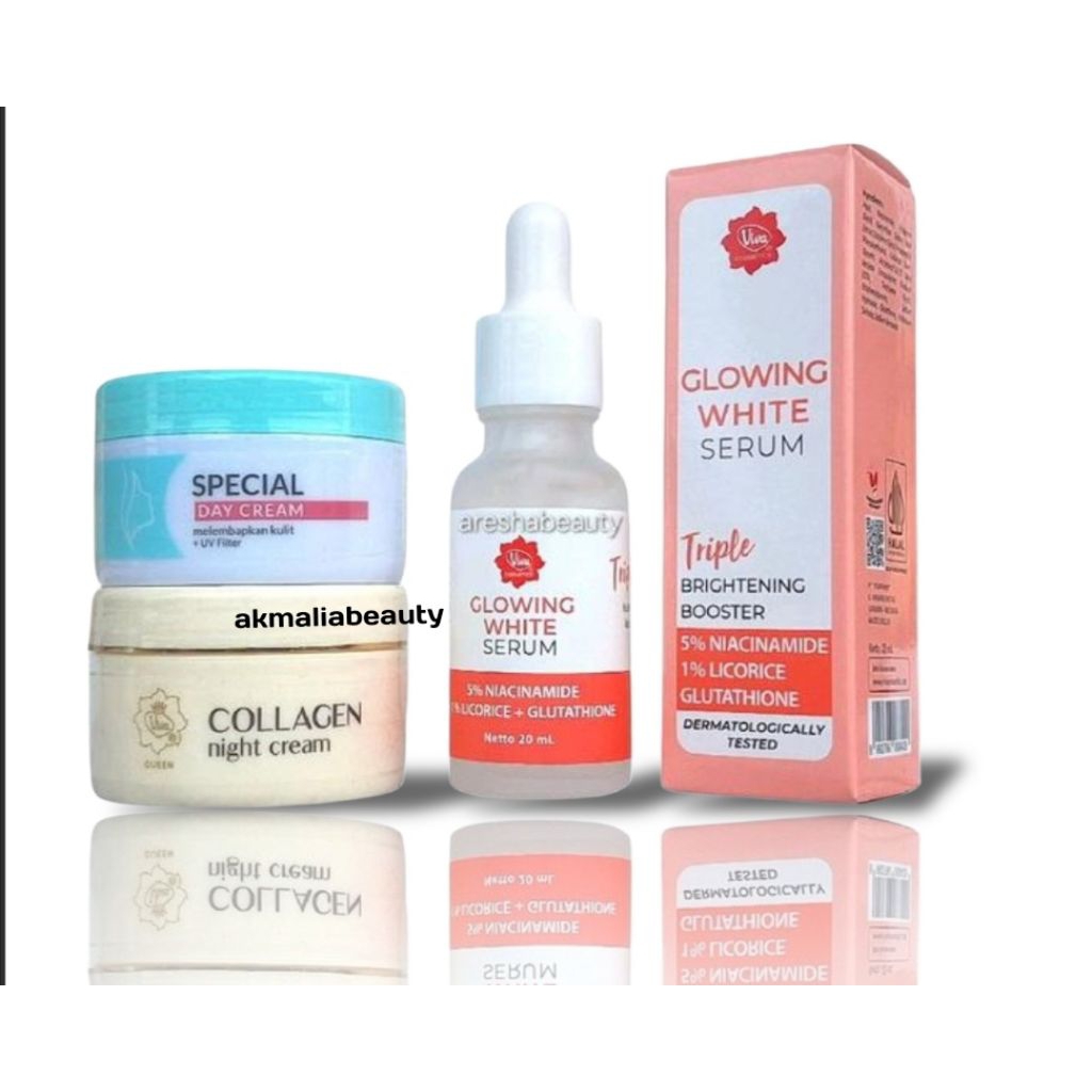 Paket 3in1 Viva Cream Siang & Malam + Serum Viva BPOM