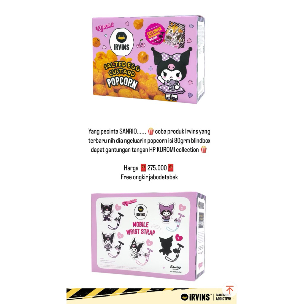 

irvins popcorn kuromi