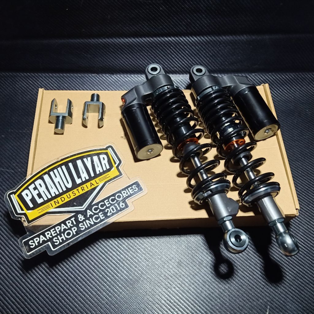 SHOCK SKOK BELAKANG SHOWA MODEL WP DUS COKLAT BLACK HITAM UKURAN 28 32 34