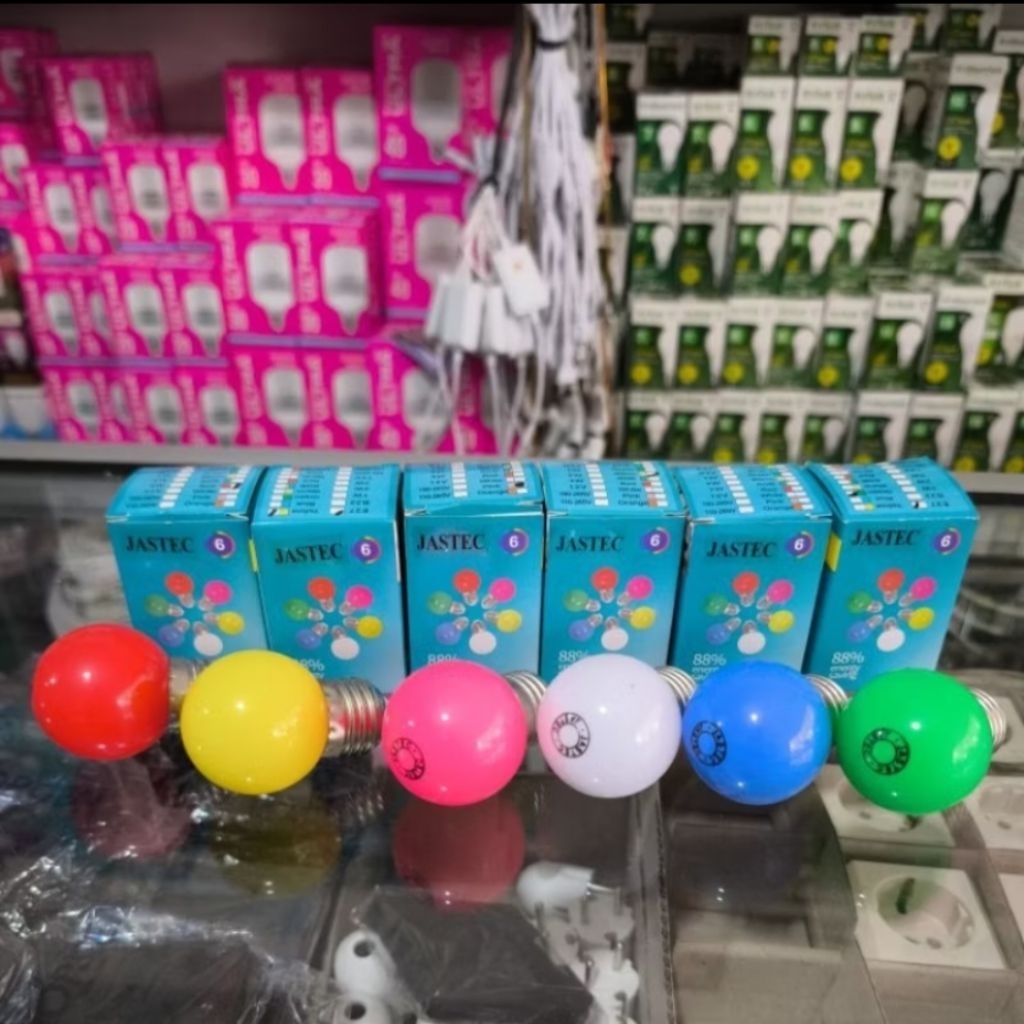 Bohlam Lampu Led Warna Warni Jastec original